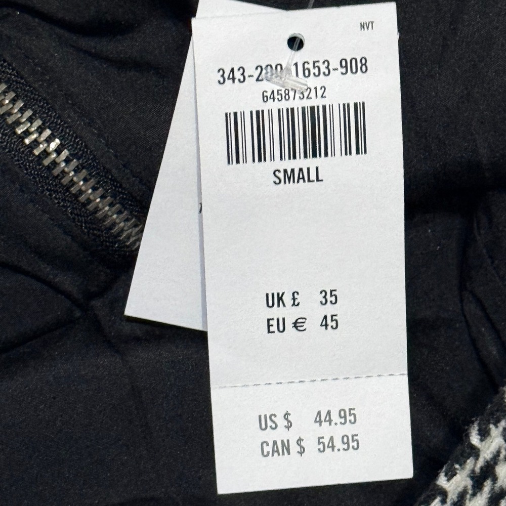 Hollister Mini Skirt Womens Small Black White Houndstooth Ultra High-Rise NWT - Picture 6 of 8